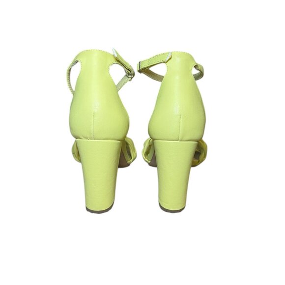 Madden Girl Barbi Lime Green Yellow Heels Size: 8.5 Medium - Picture 5 of 7